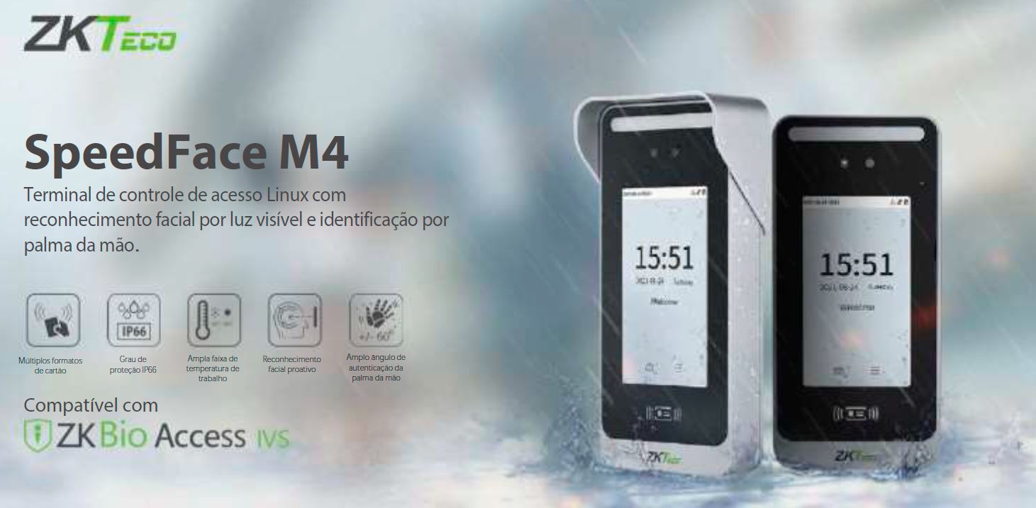 LEITOR FACIAL IP66 ID SPEEDFACE M4